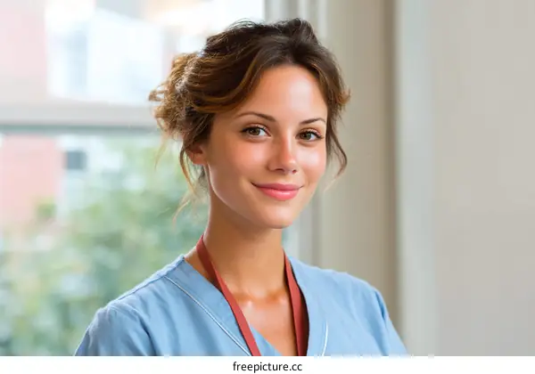 Friendly Caucasian Female Healthcare Professional Portrait