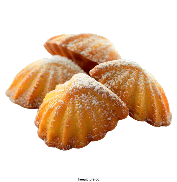 [Transparent Background PNG]Four Madeleines on White Background