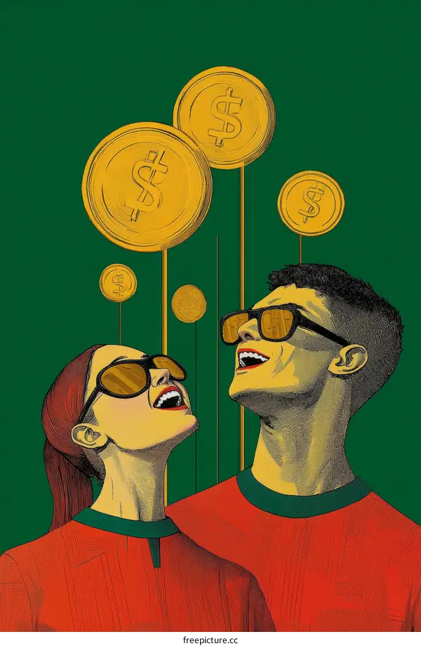 Financial Freedom Celebration Two People