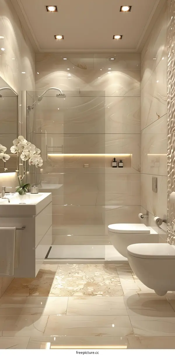 Modern Elegant Luxury Bathroom Interior Design