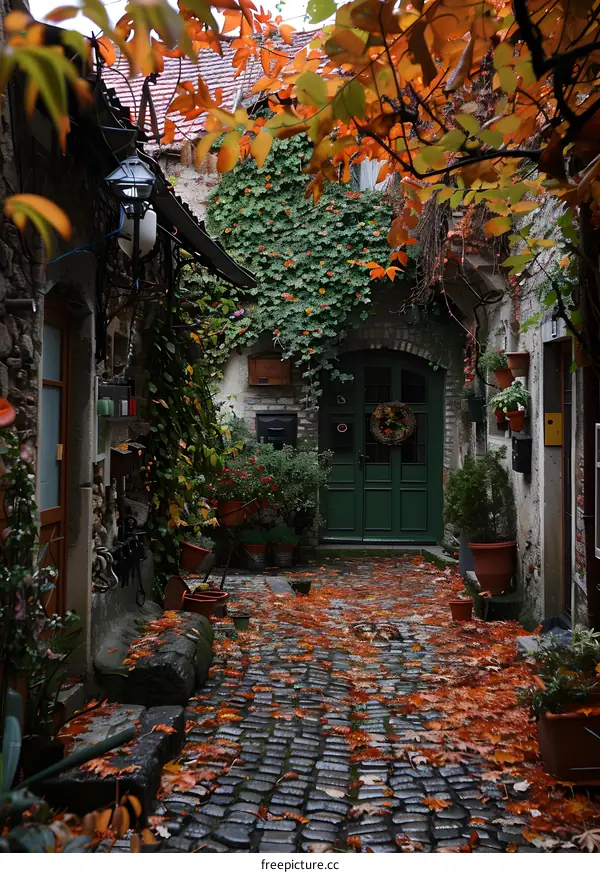 Charming European alley