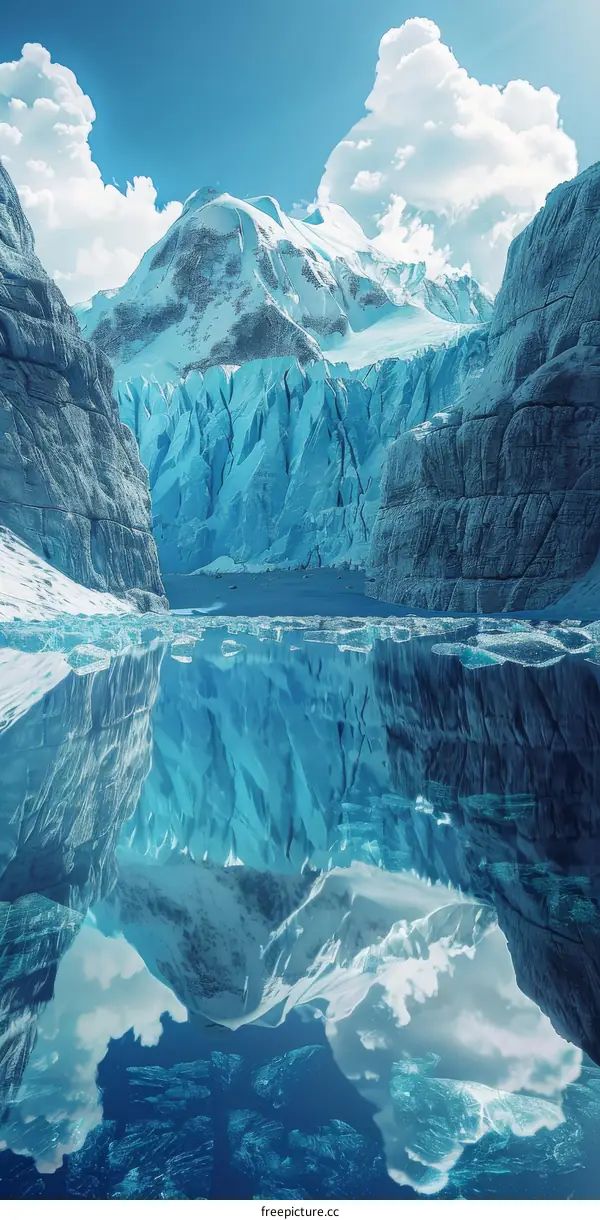 Glacier Reflection: A Symphony of Ice and Water