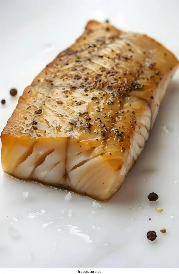 Grilled Fish Fillet with Salt and Pepper
