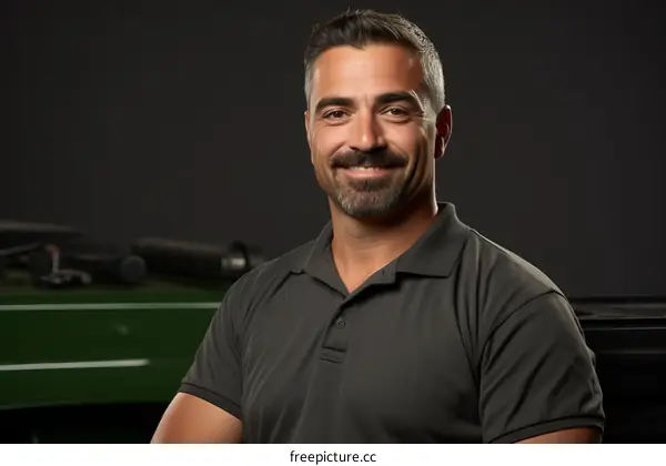 portrait of a man in a gray shirt