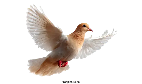 [Transparent Background PNG]Flying Dove in Elegant Flight