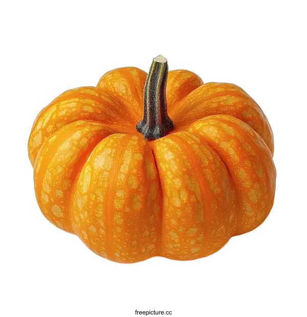 [Transparent Background PNG]Close up of a small orange pumpkin