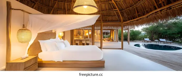 Luxury  Tropical  Villa With  Private  Pool  and  Outdoor  Living