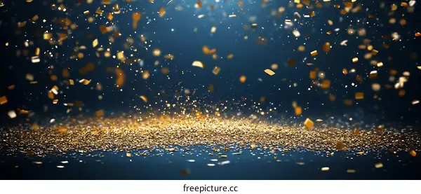 Golden Confetti Celebration Background