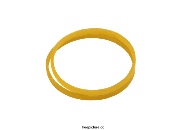 [Transparent Background PNG]Yellow Rubber Bands Isolated on White Background