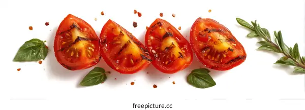 Grilled Tomato Slices with Herbs and Spices