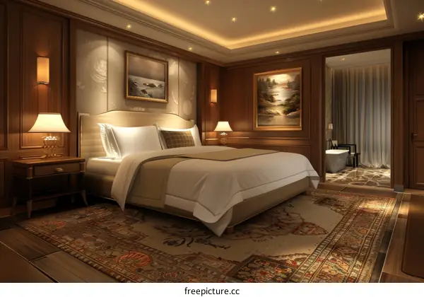 Luxury Hotel Bedroom Suite with Modern Design