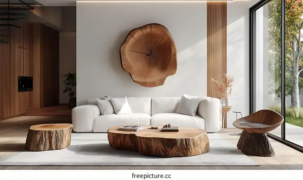 Modern Wooden Living Room Interior Design