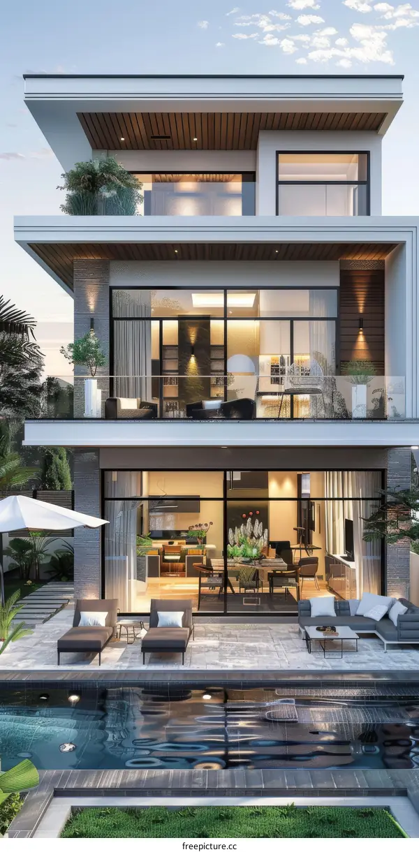 Modern minimalist villa