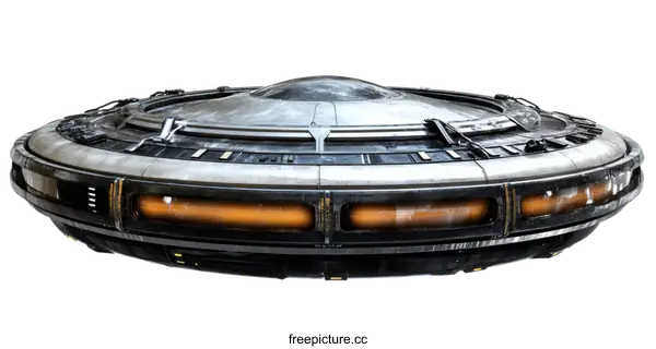 [Transparent Background PNG]Futuristic Flying Saucer Design