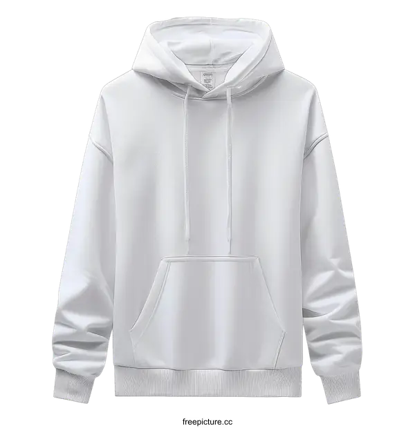[Transparent Background PNG]White hoodie mockup front view
