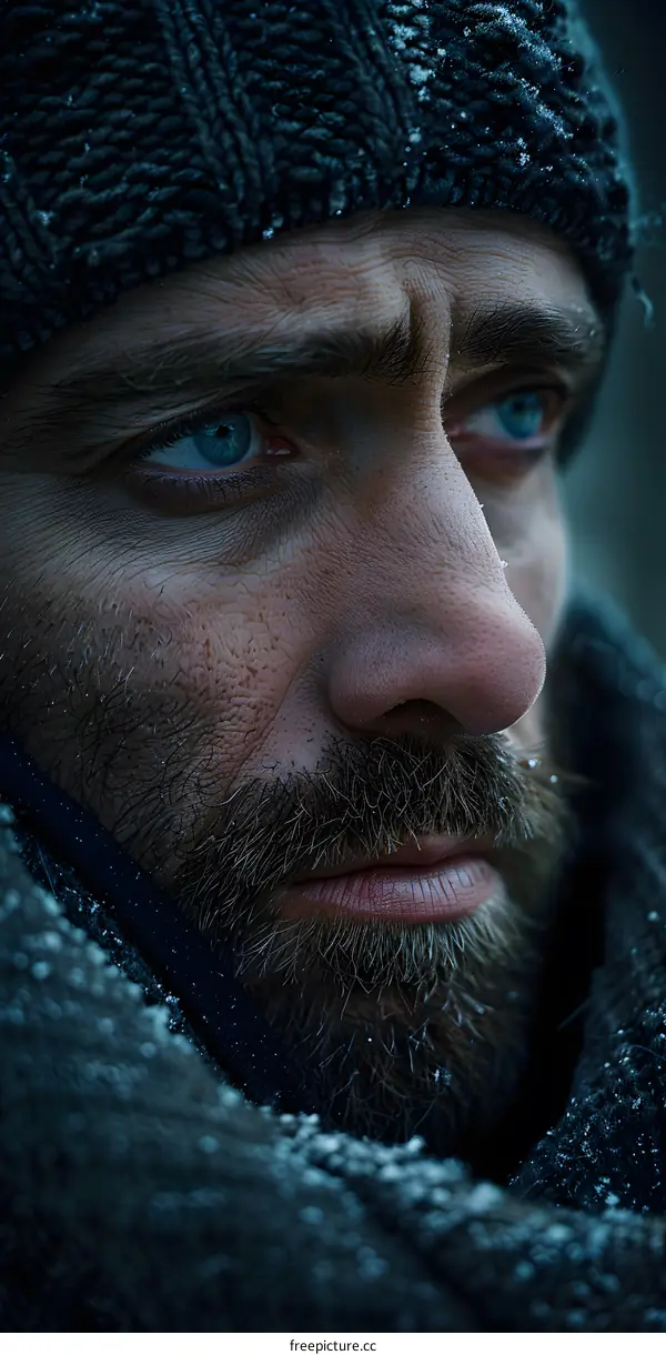 Portrait of a Man in a Beanie