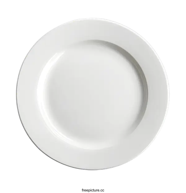 [Transparent Background PNG]White Round Dinner Plate