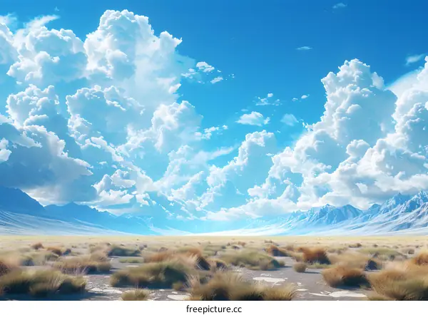 The vast grassland scenery