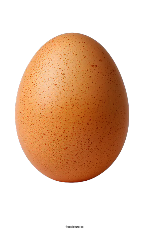 [Transparent Background PNG]Single brown egg on white background
