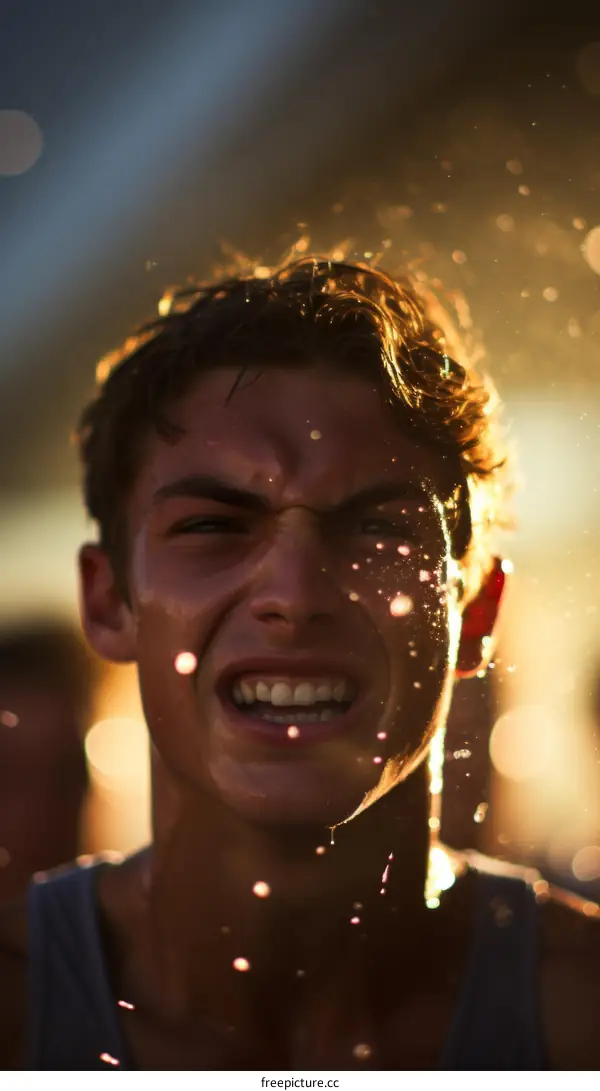 Ecstatic Young Male Athlete