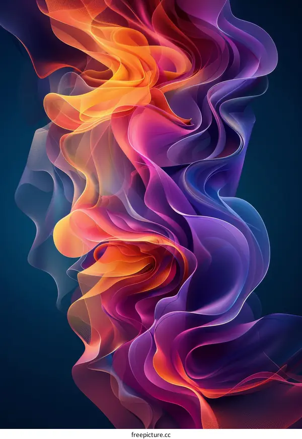 Colorful Wave Shapes in Motion