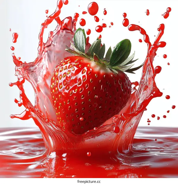 Strawberry Splash in Red Juice