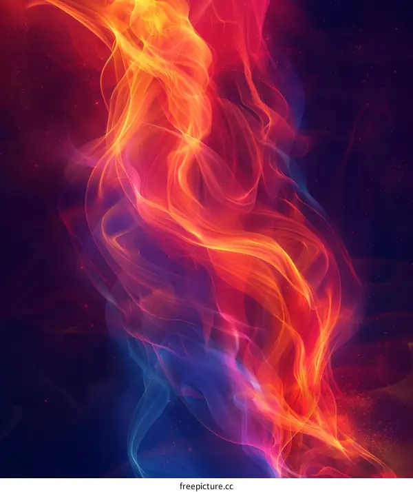 Abstract Colorful Flowing Energy