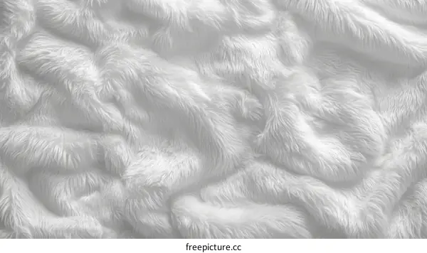 Soft White Faux Fur Texture Background