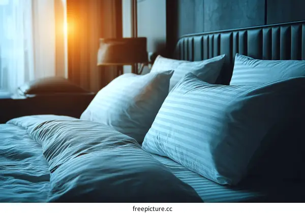 Elegant Hotel Bedroom with Soft Bedding