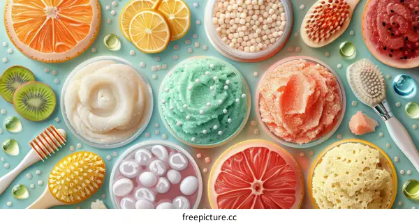 Bath and body products with natural ingredients