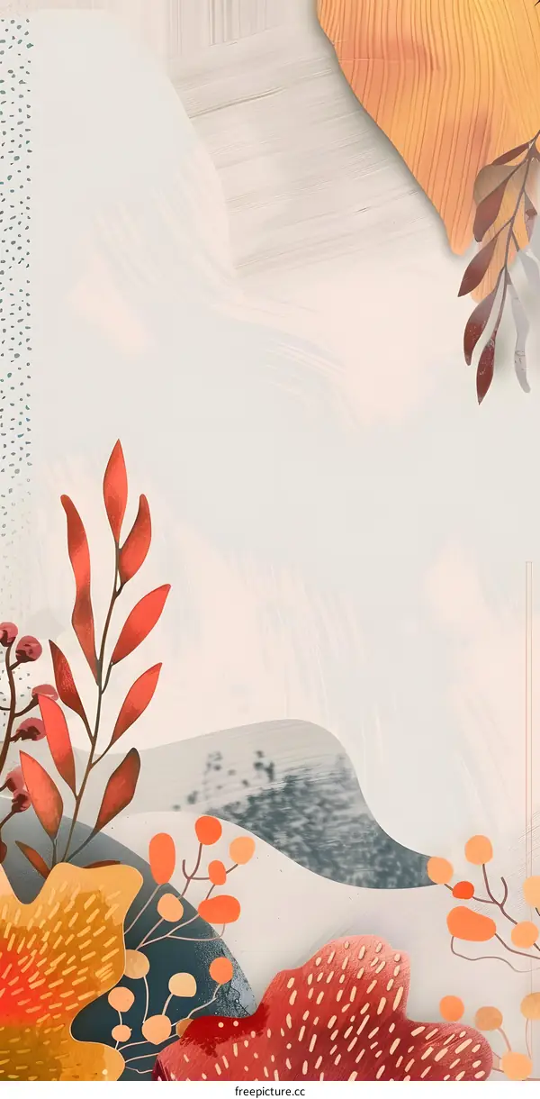 Abstract Autumn Leaves Illustration Background