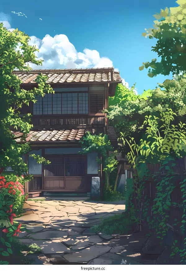 Japanese Style House With Green Garden