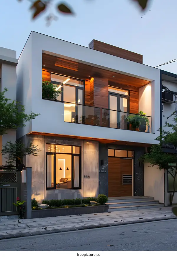 Modern townhouses with minimalist design