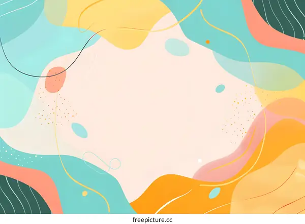 Abstract Pastel Colored Shapes Background