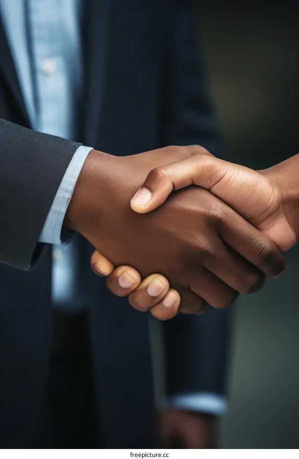 Black Businessmen shaking hands