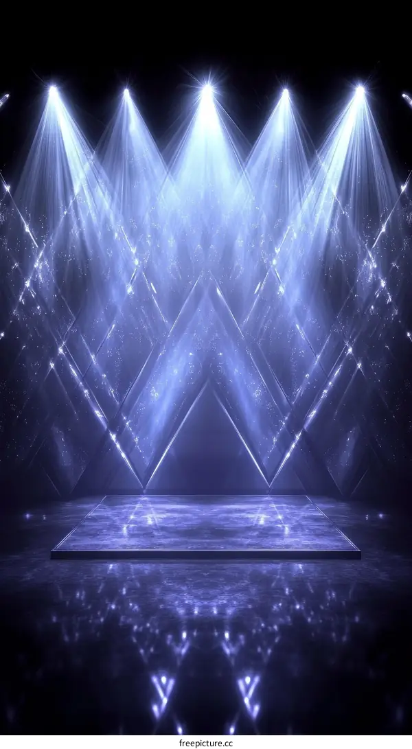 Abstract Stage with Vivid Lights