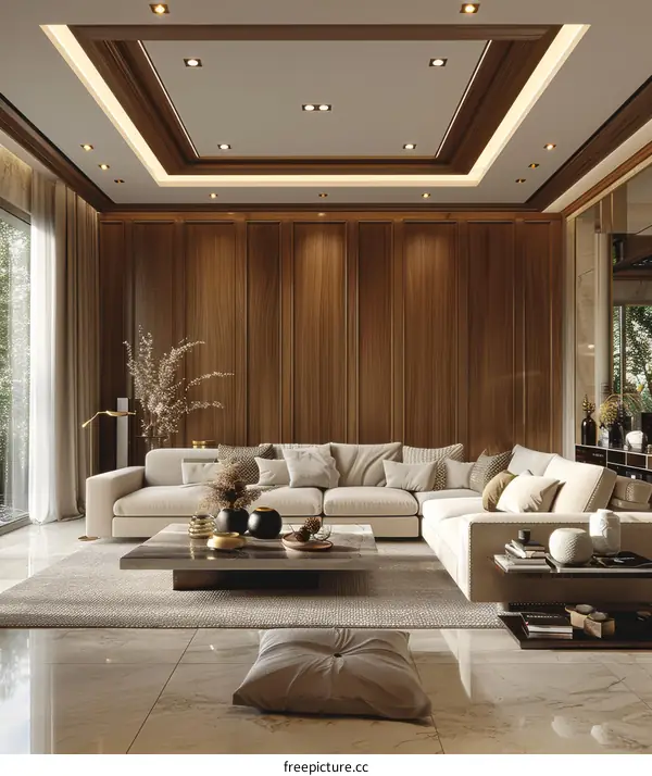 Modern Living Room Interior Design Illustration