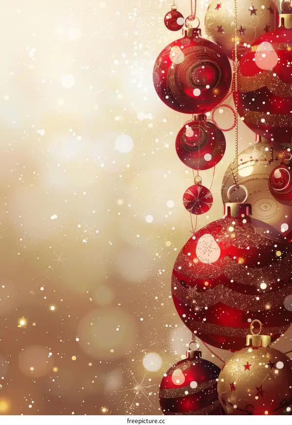 Christmas Decorations in Red and Gold