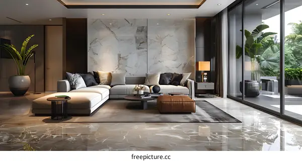 Modern minimalist living room