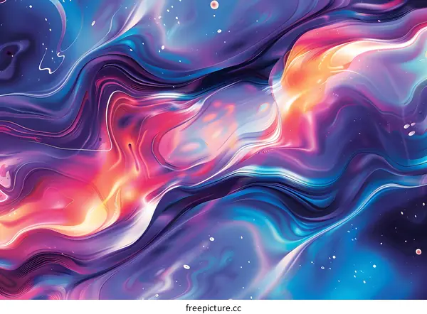 Colorful liquid is flowing