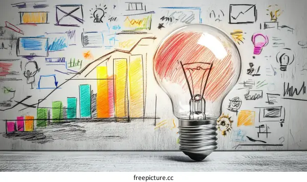 Creative Idea Solution Concept with Light Bulb