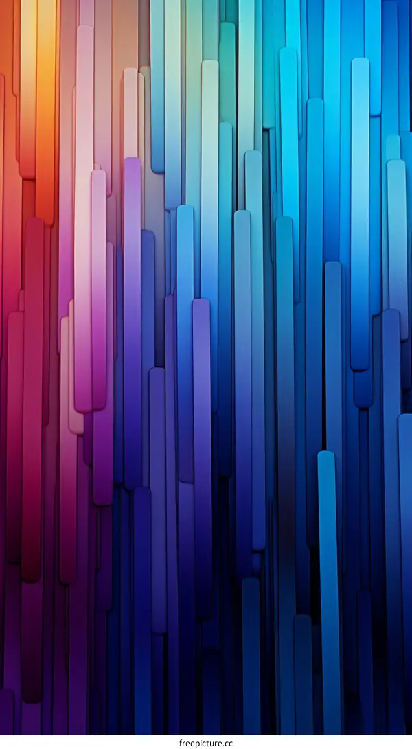Abstract 3D Colorful Rectangular Bars Illustration