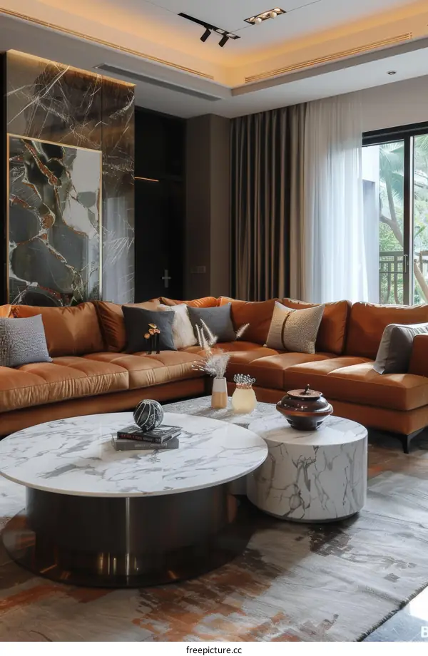 Modern Living Room Interior Design with Cozy Furniture