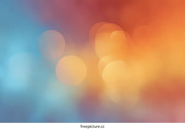 Abstract Bokeh Background in Warm Hues
