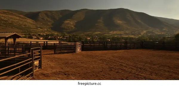 Ranch Corral with Mountain View