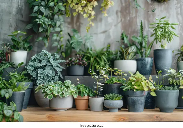 An abundance of various species of houseplants in a home