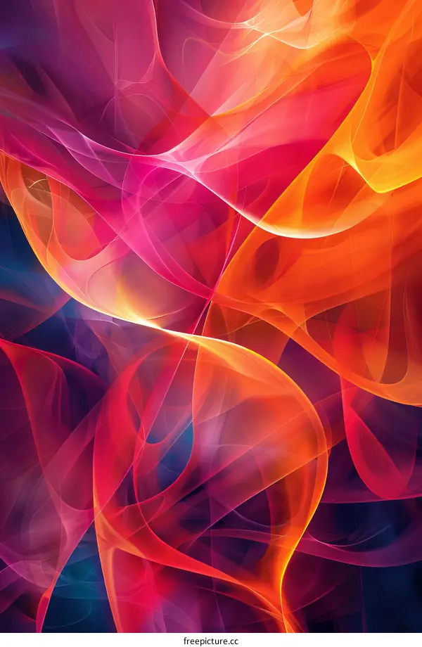 Abstract Colorful Flowing Lines