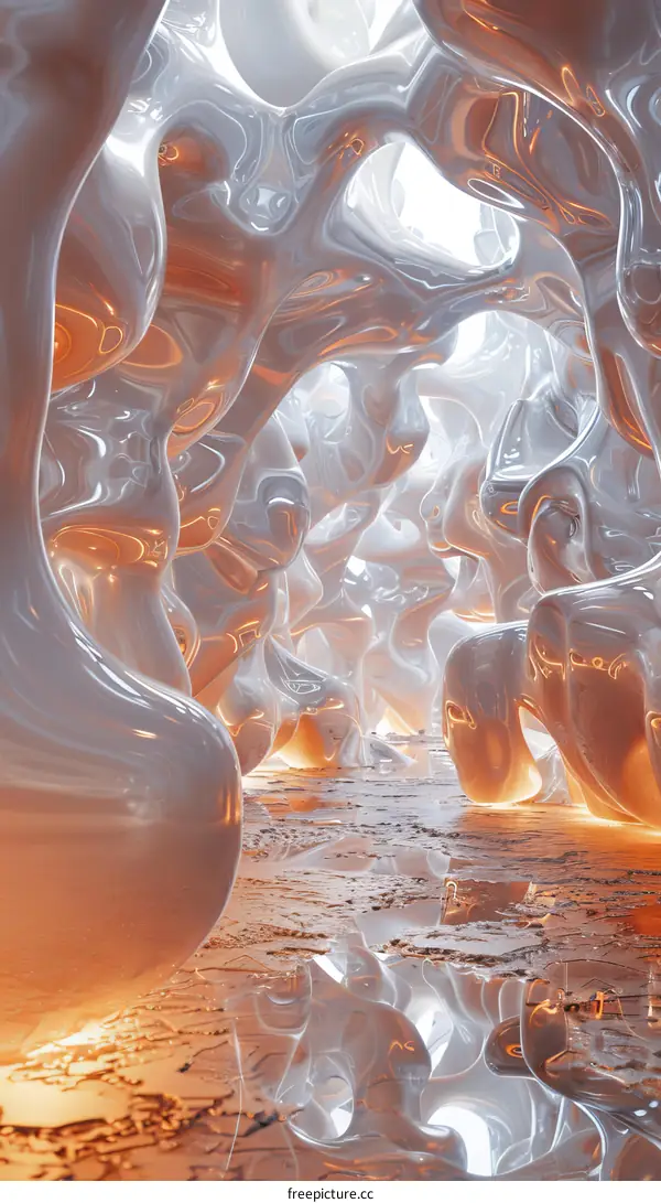 Abstract Liquid Forms Architectural Interior Design