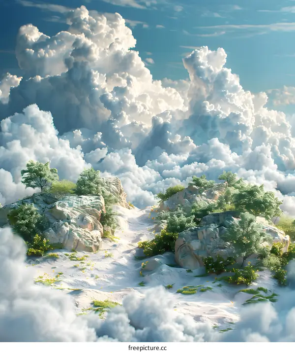 Fantasy Fairyland above the Clouds