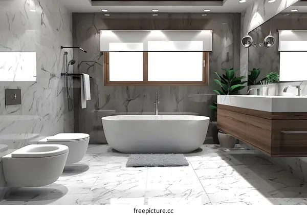 Modern and simple style bathroom